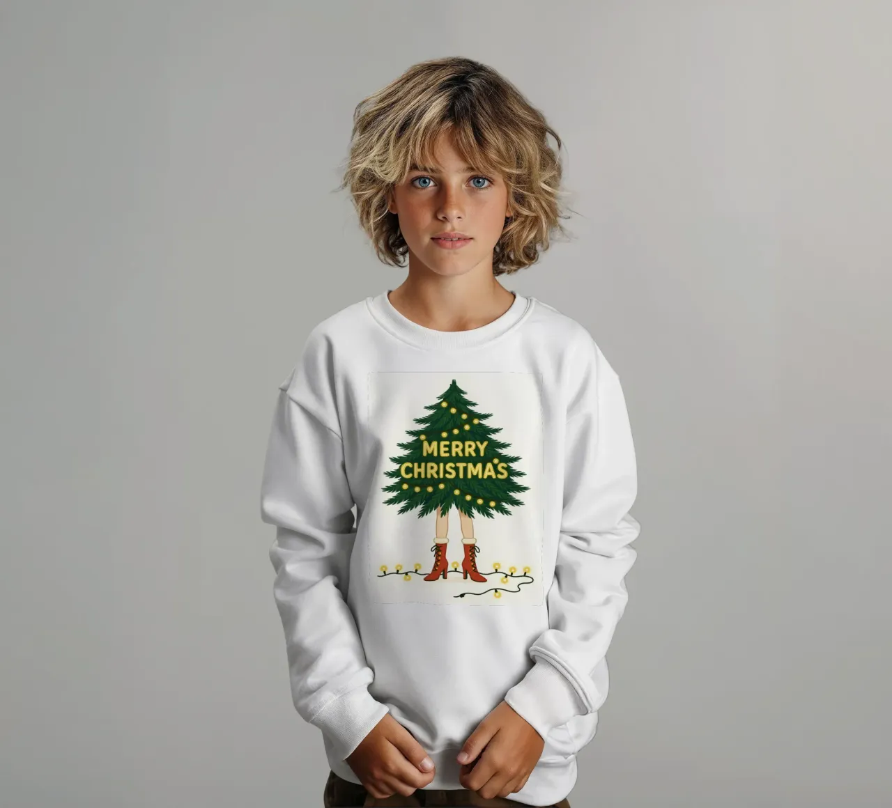 BUON ALBERO DI NATALE felpa bambino da CHRISTMAS ART