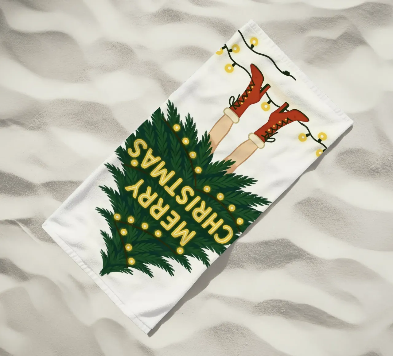 BUON ALBERO DI NATALE telo mare da CHRISTMAS ART