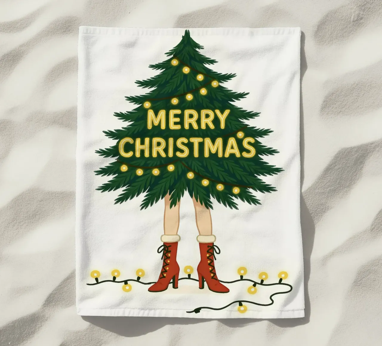 BUON ALBERO DI NATALE telo mare da CHRISTMAS ART
