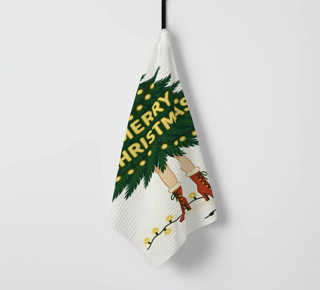 BUON ALBERO DI NATALE canovaccio da cucina da CHRISTMAS ART
