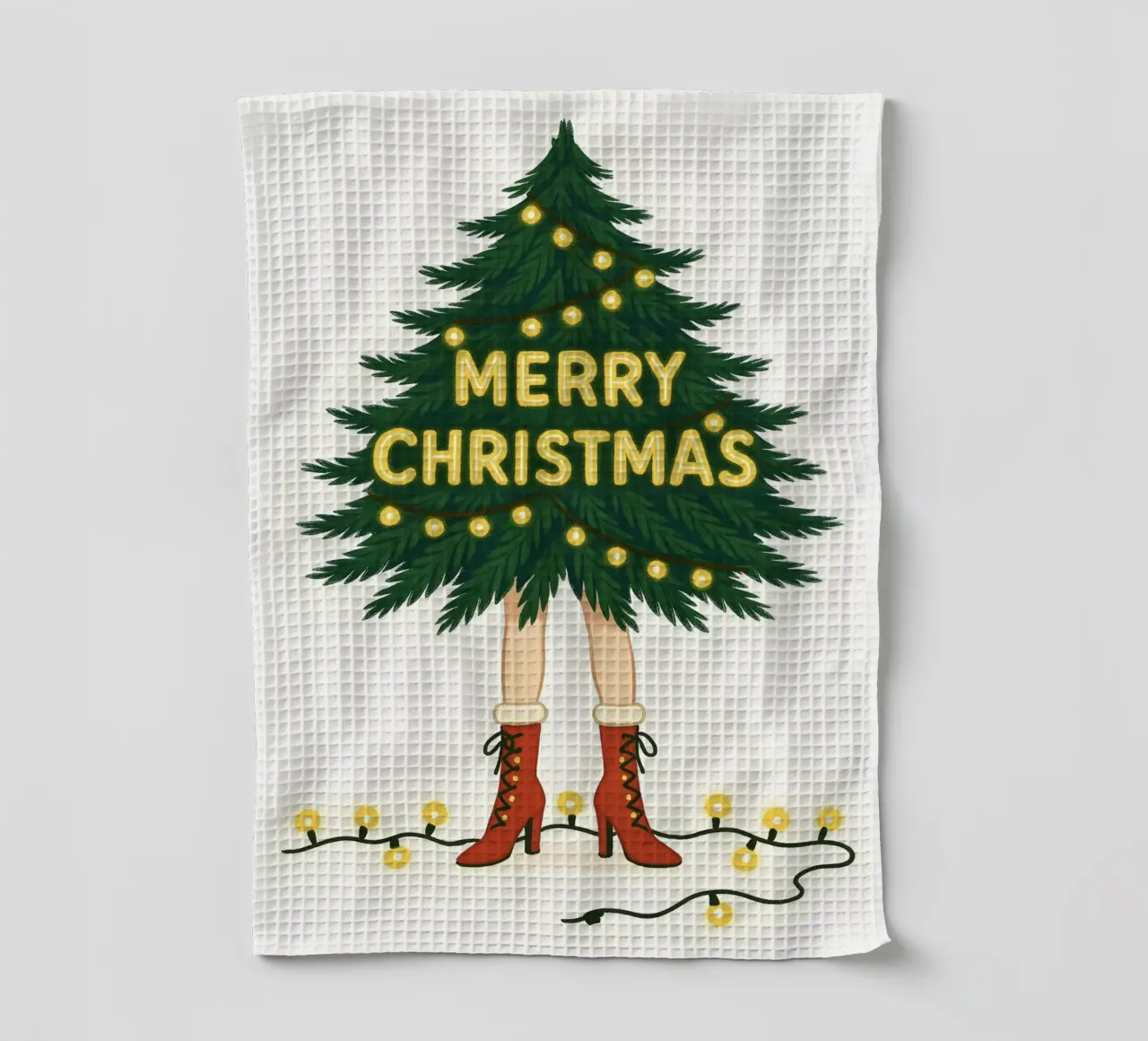 BUON ALBERO DI NATALE canovaccio da cucina da CHRISTMAS ART