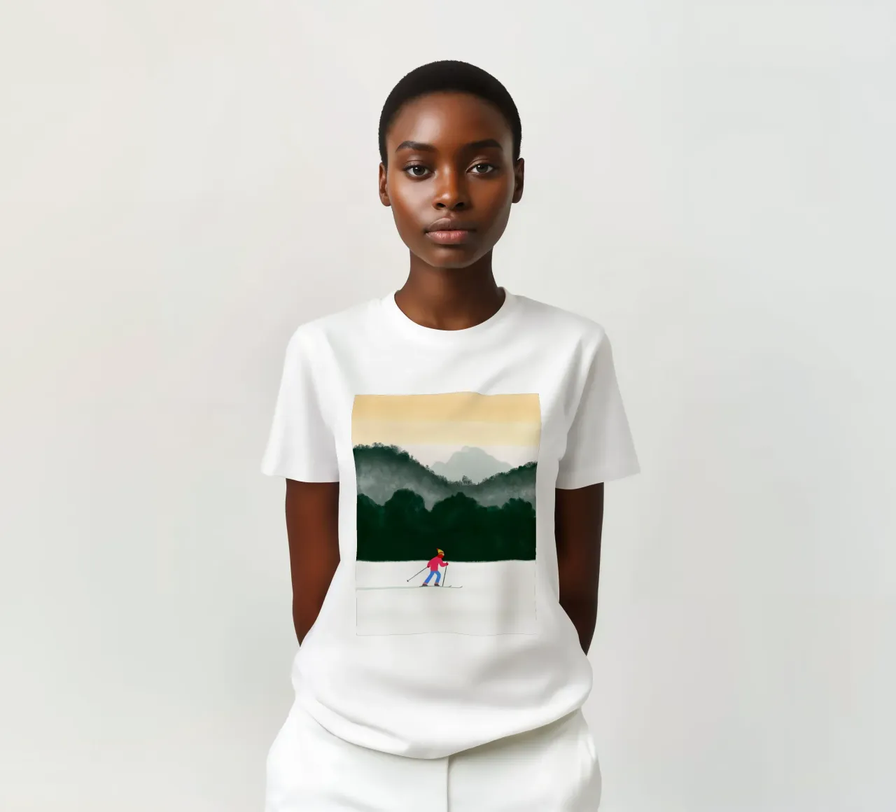 Mattinata di sci silenzioso t-shirt da ChristmasMooodz