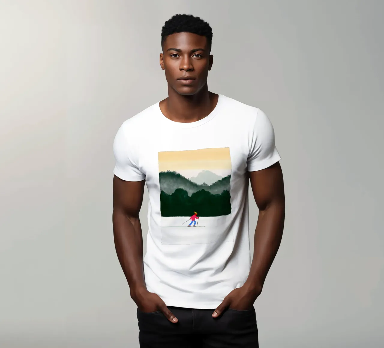 Mattinata di sci silenzioso t-shirt da ChristmasMooodz