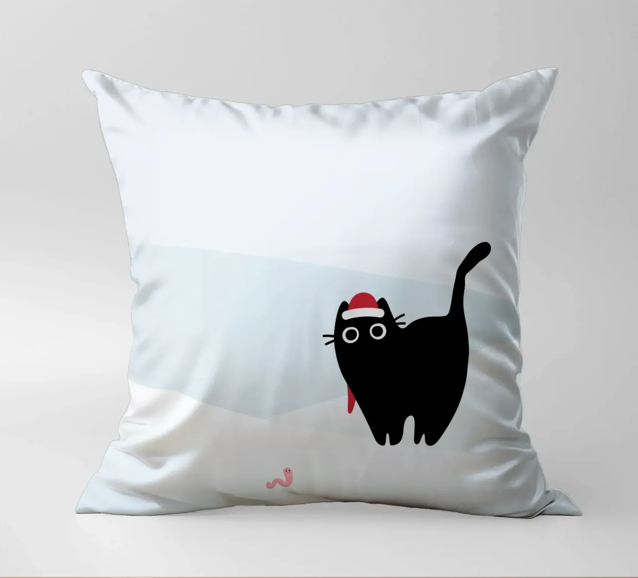 Gatto e verme #3 cuscino da Hightown Design