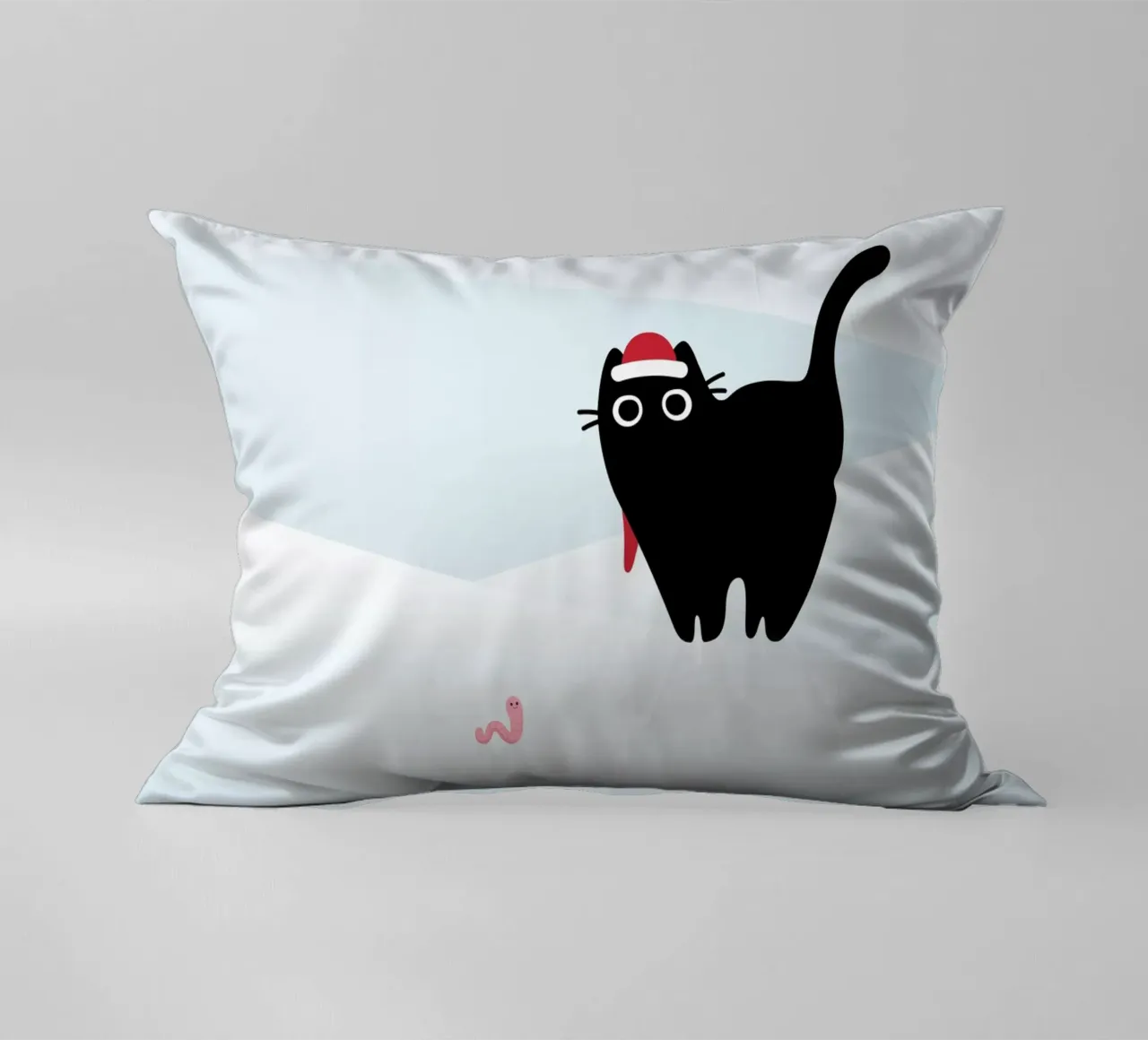 Gatto e verme #3 cuscino da Hightown Design