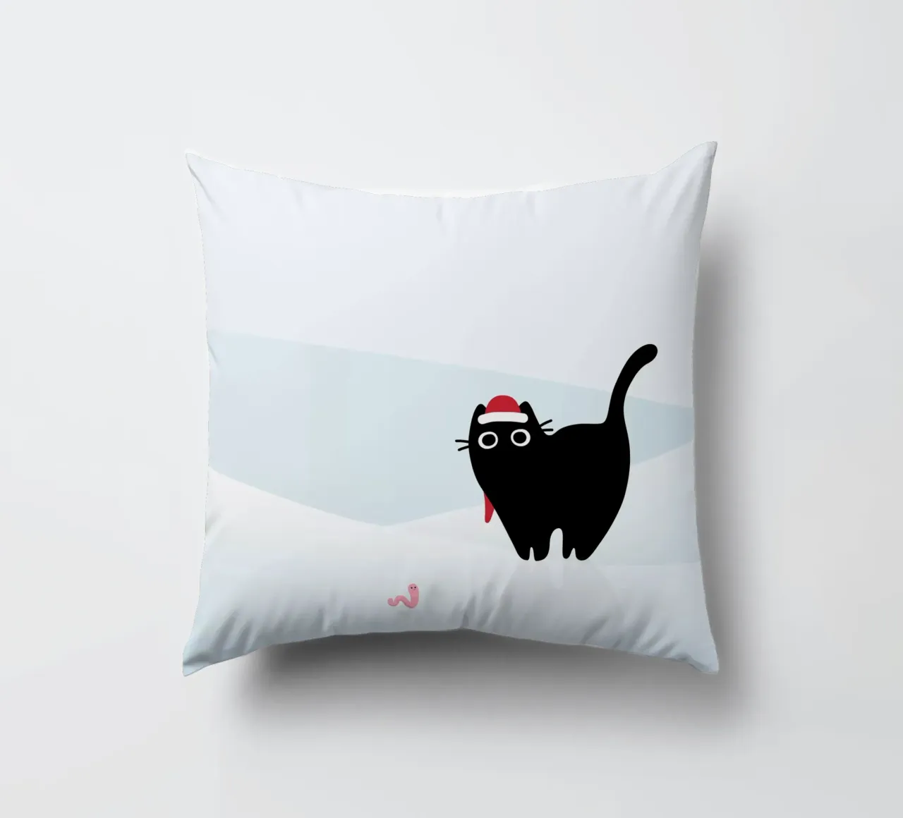 Gatto e verme #3 cuscino da Hightown Design