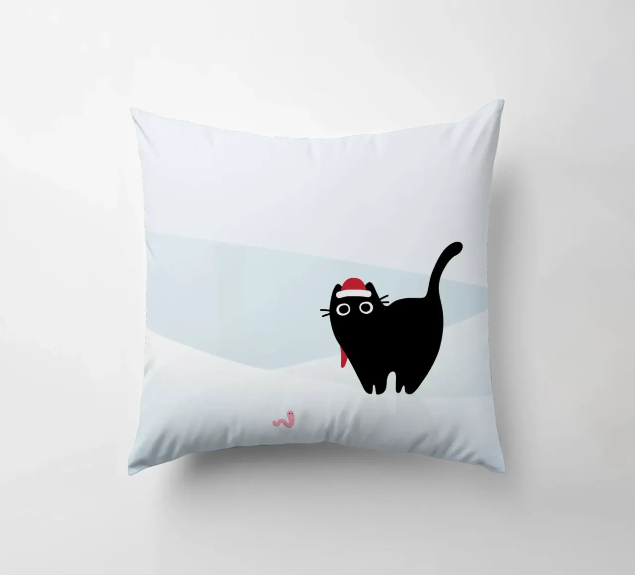Gatto e verme #3 cuscino da Hightown Design