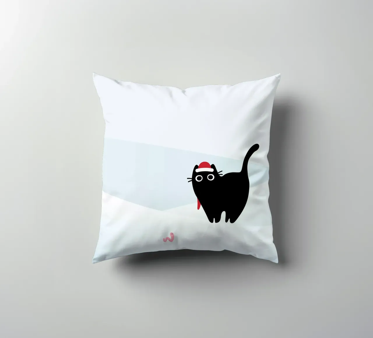 Gatto e verme #3 cuscino da Hightown Design