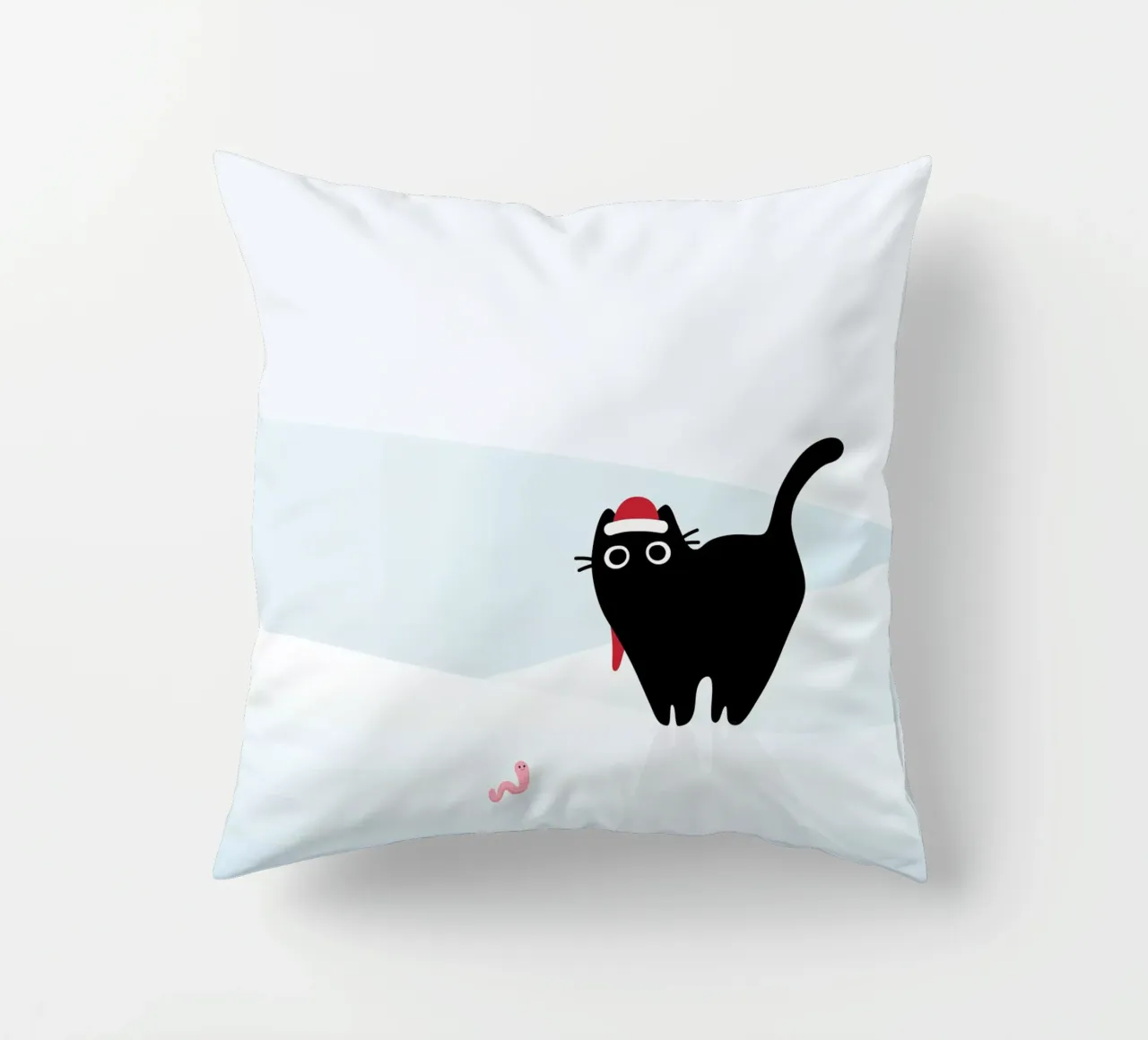 Gatto e verme #3 cuscino da Hightown Design