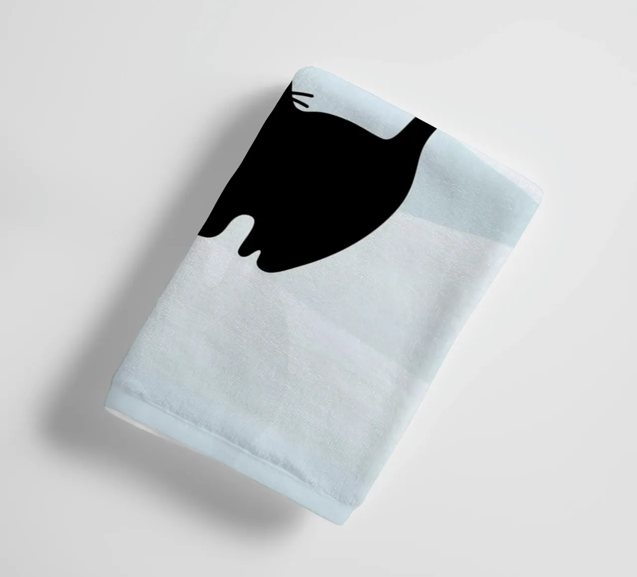 Cat & Worm #3 towel by Hightown Design