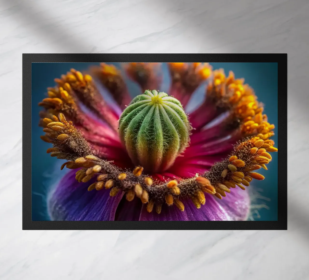 Scatto macro di un fiore di papavero zerbino da 🎁 NOBELART