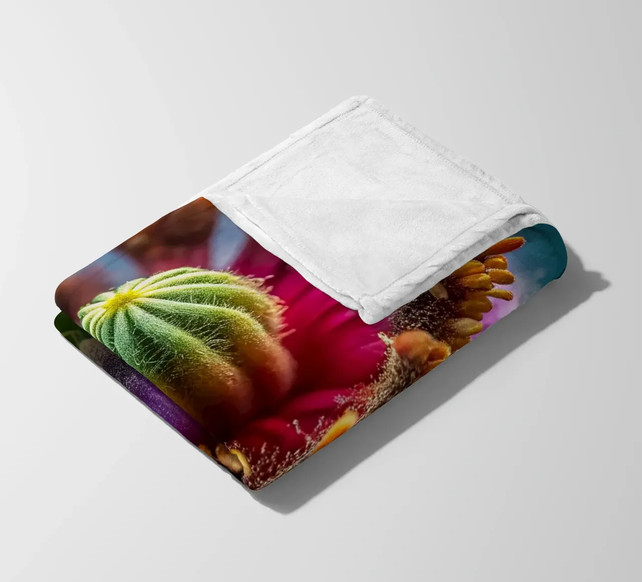 Scatto macro di un fiore di papavero coperta in pile da 🎁 NOBELART