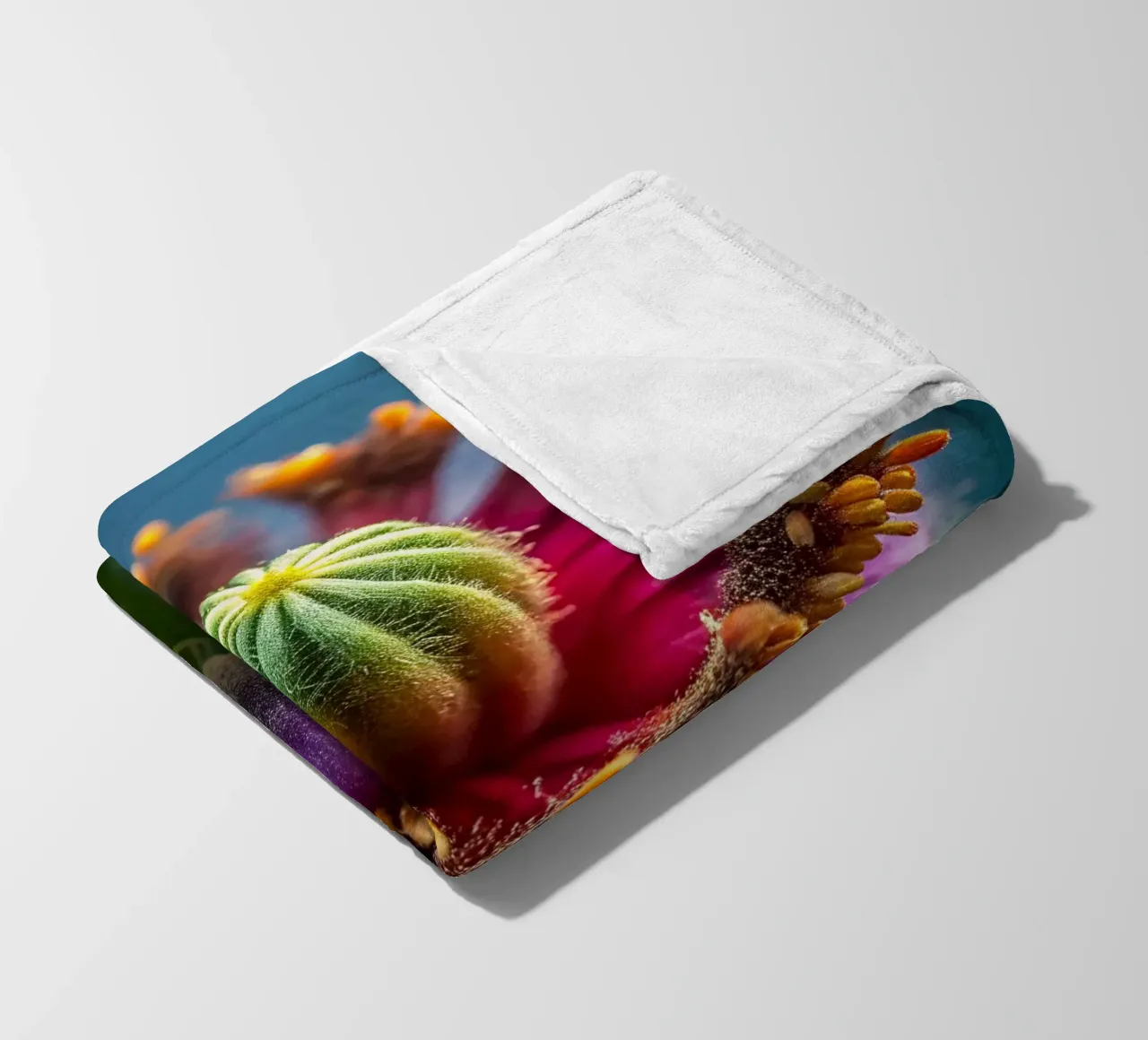 Scatto macro di un fiore di papavero coperta in pile da 🎁 NOBELART