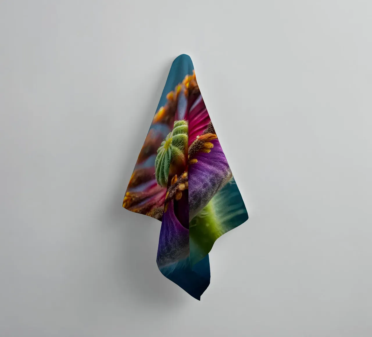 Scatto macro di un fiore di papavero asciugamano da bagno da 🎁 NOBELART