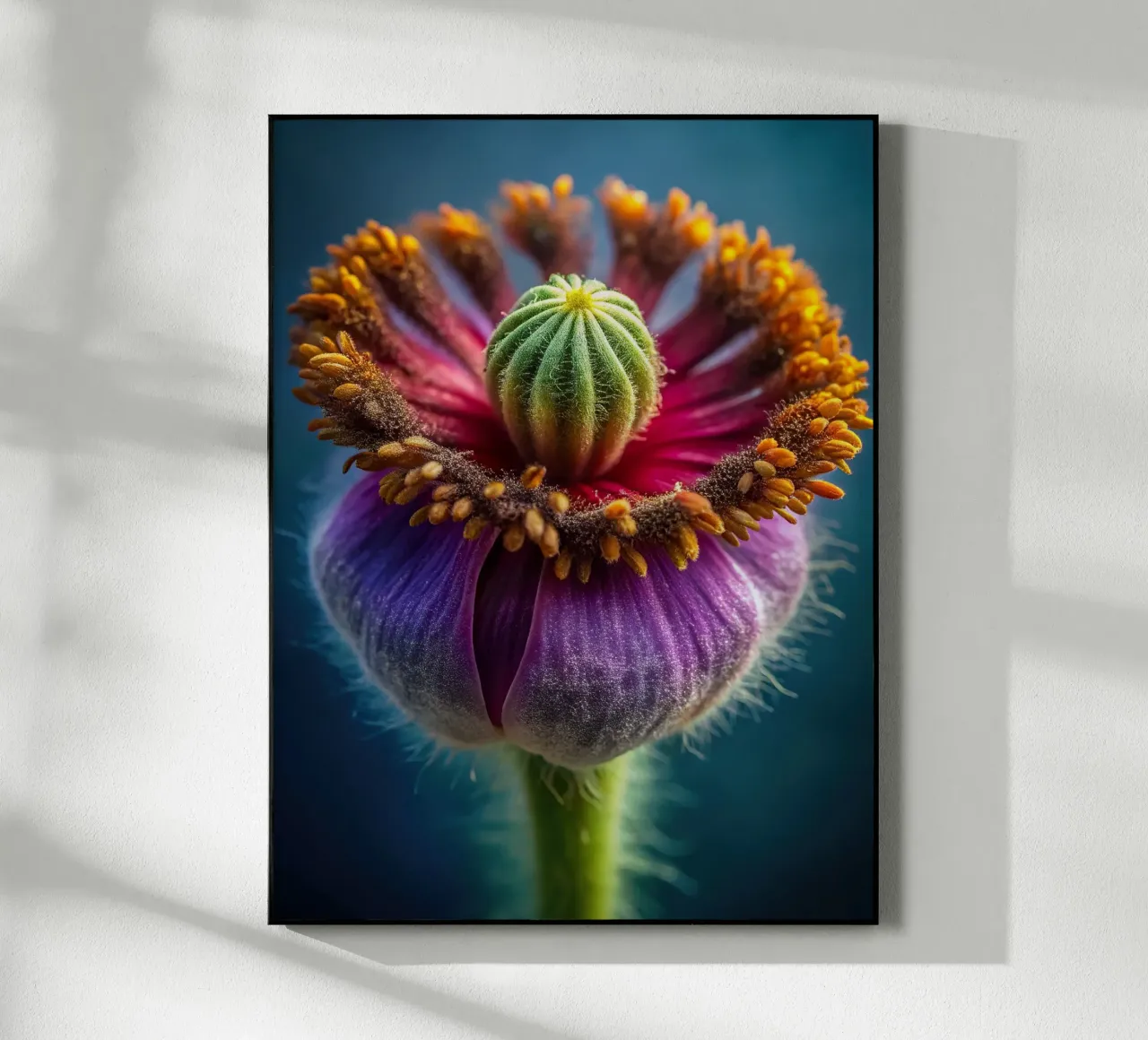Scatto macro di un fiore di papavero plexiglass da 🎁 NOBELART