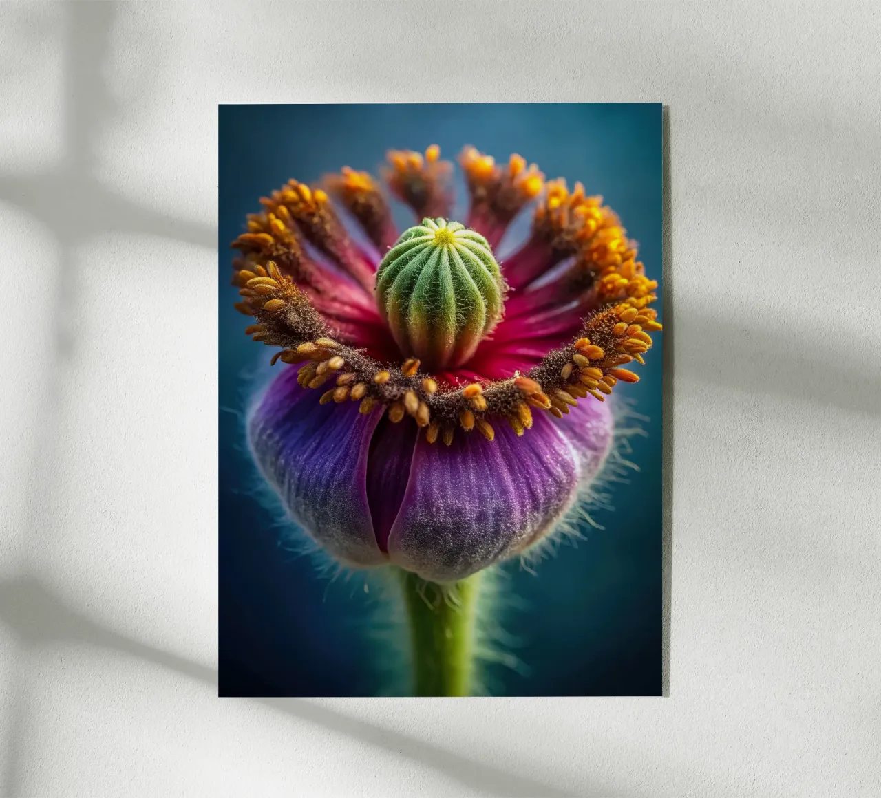 Scatto macro di un fiore di papavero plexiglass da 🎁 NOBELART