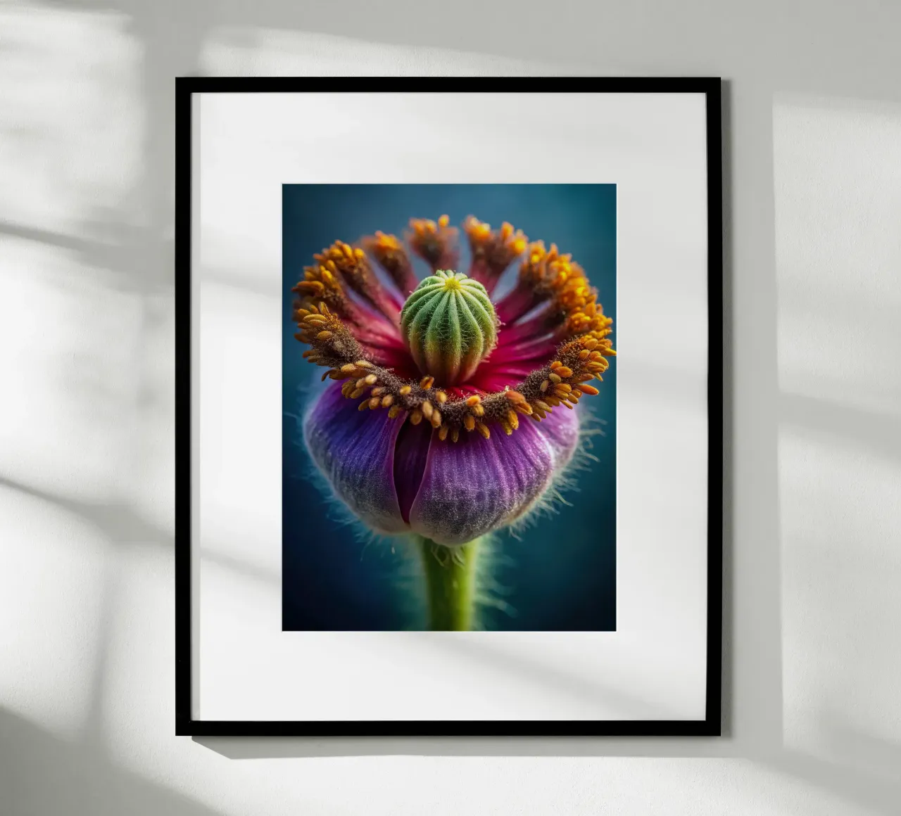 Scatto macro di un fiore di papavero carta hahnemühle da 🎁 NOBELART