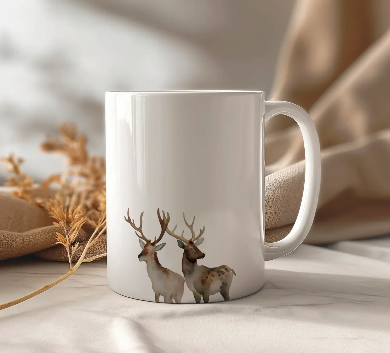 Duo Cervo Gentile tazza in ceramica da ChristmasMooodz
