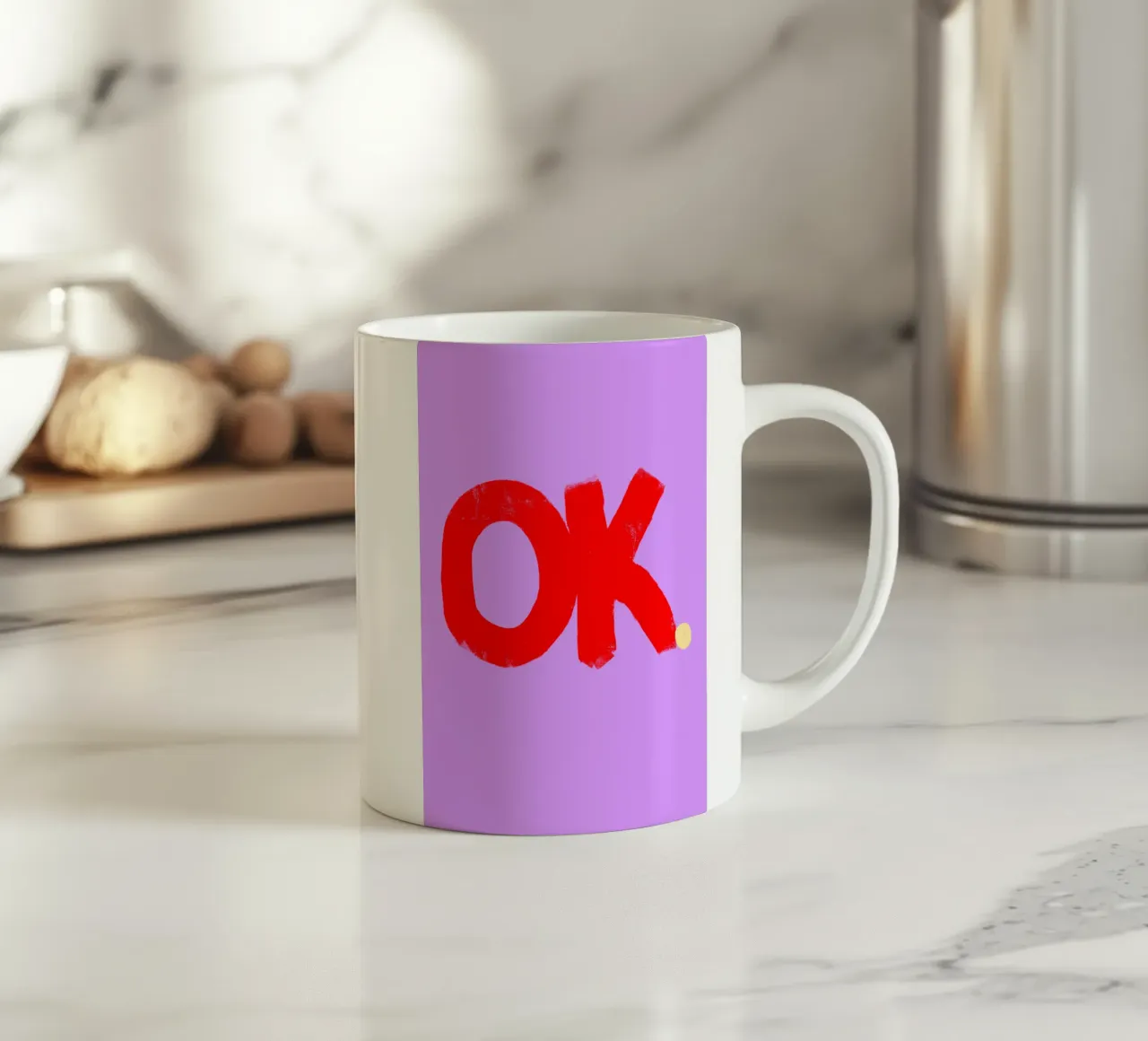 Ok. ceramic mug by Hej Ibiza by Ute Arnold