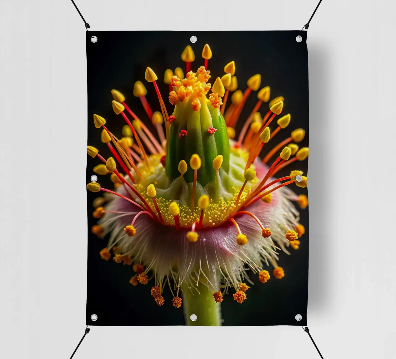 Dettaglio macro di un fiore telo in pvc da 🎁 NOBELART