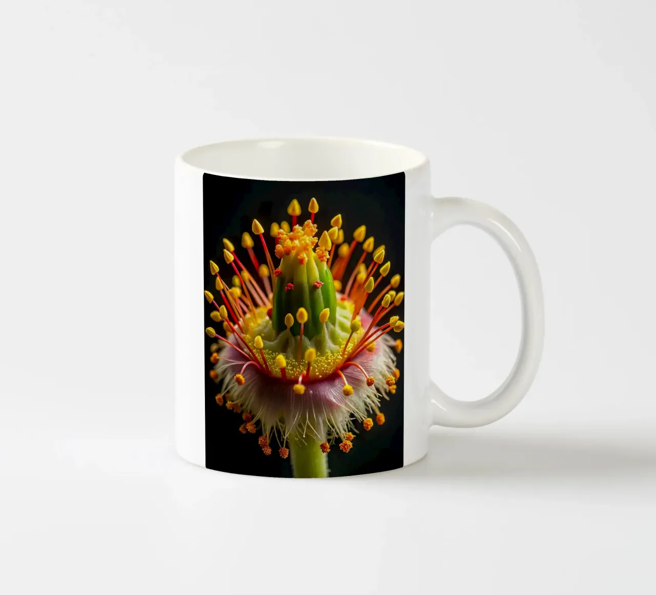 Dettaglio macro di un fiore tazza in ceramica da 🎁 NOBELART