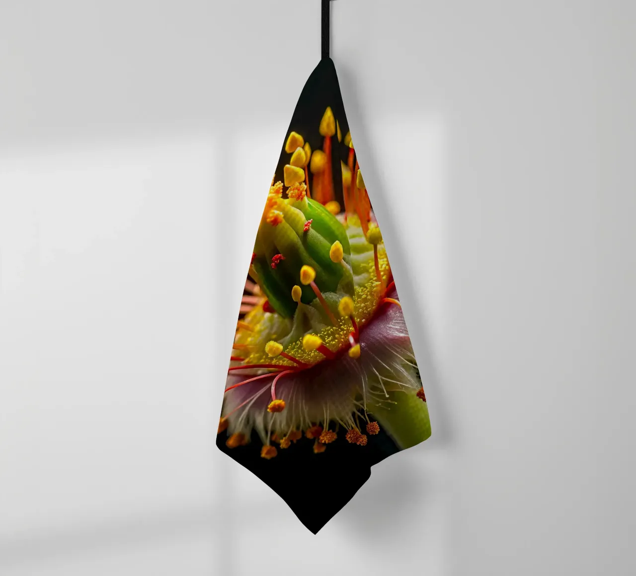 Détail d'une fleur en macro torchon de 🎁 NOBELART