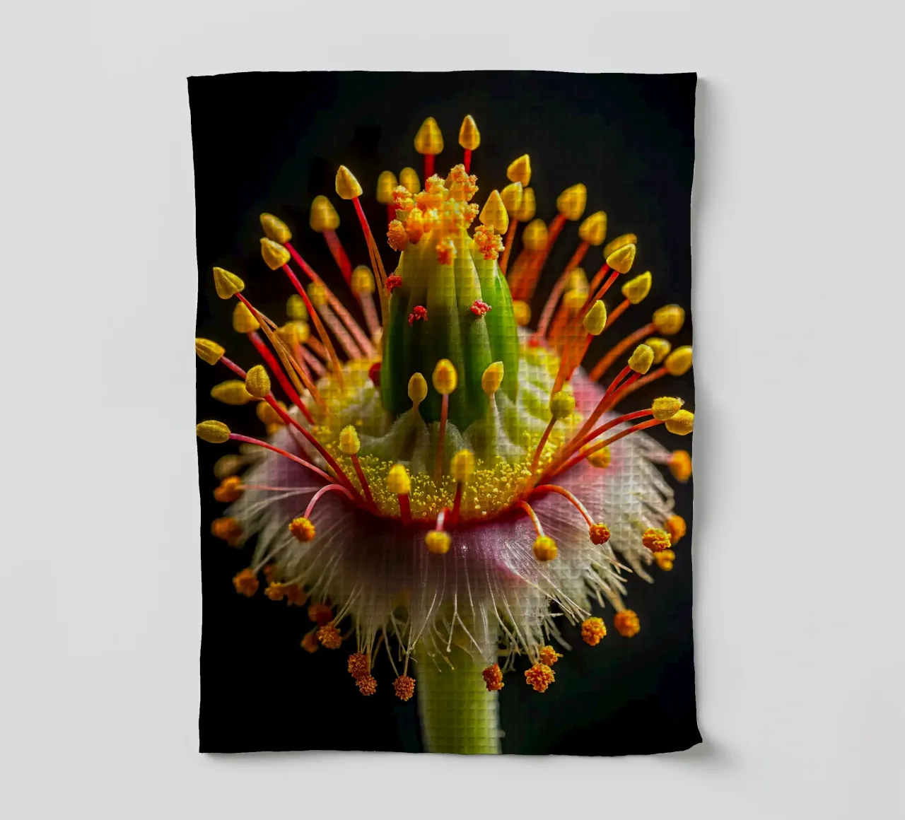 Détail d'une fleur en macro torchon de 🎁 NOBELART