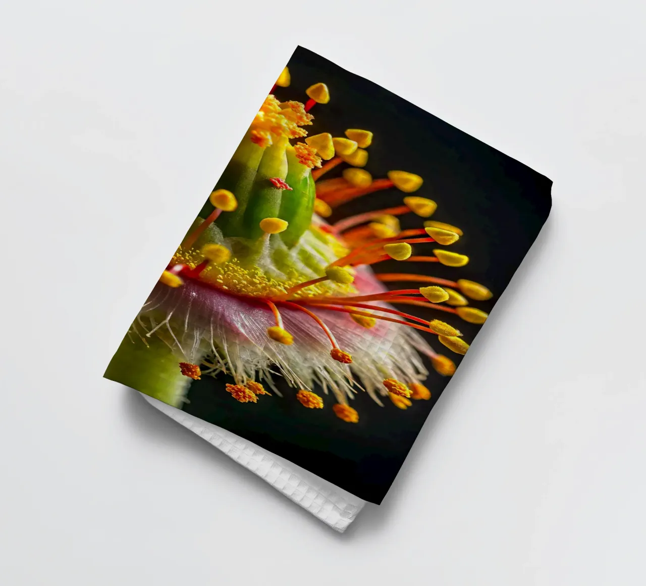 Détail d'une fleur en macro torchon de 🎁 NOBELART