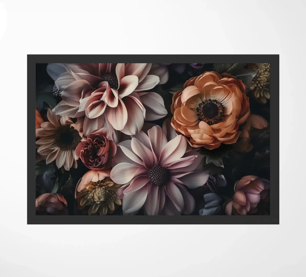 Dramatic Floral Elegance doormat by Andrea Haase Floral Passion