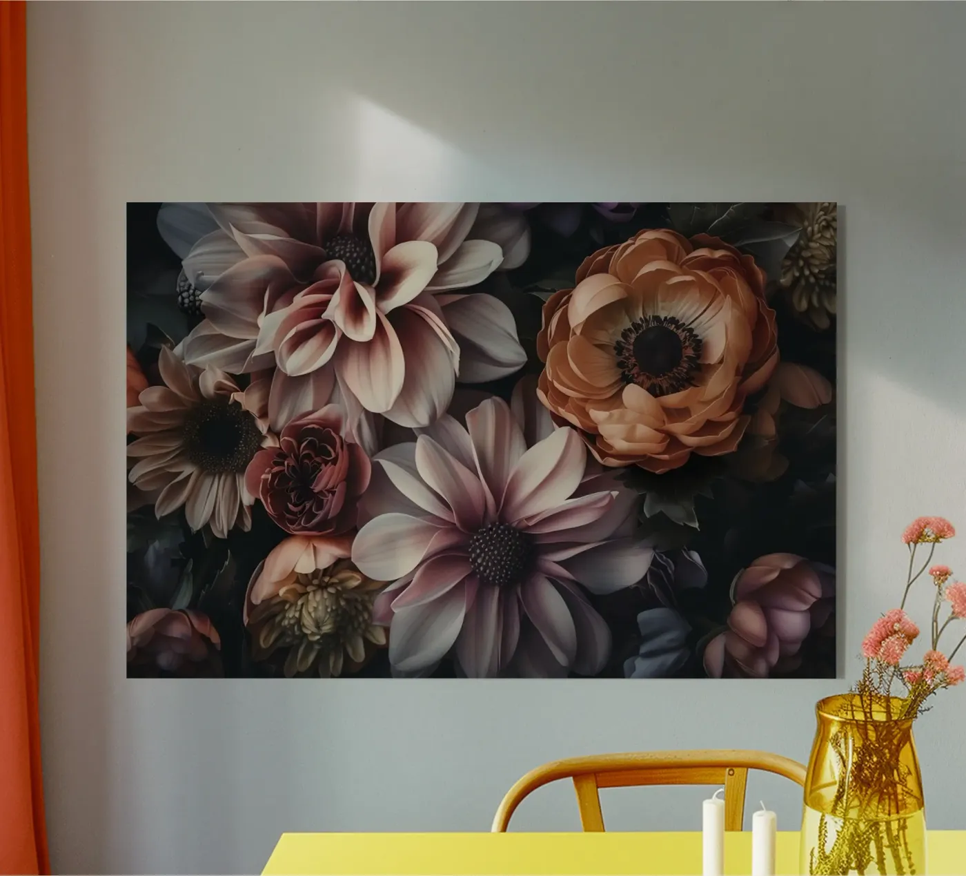 Dramatic Floral Elegance Acryl-Glas von Andrea Haase Floral Passion