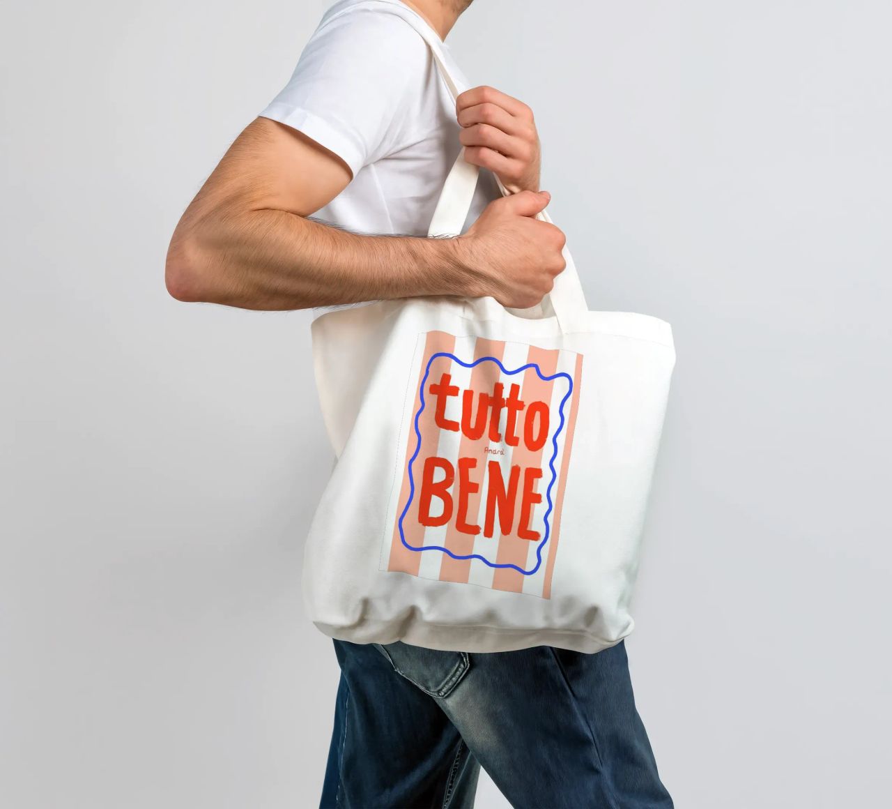 Tutto Bene borsa in juta da Hej Ibiza by Ute Arnold