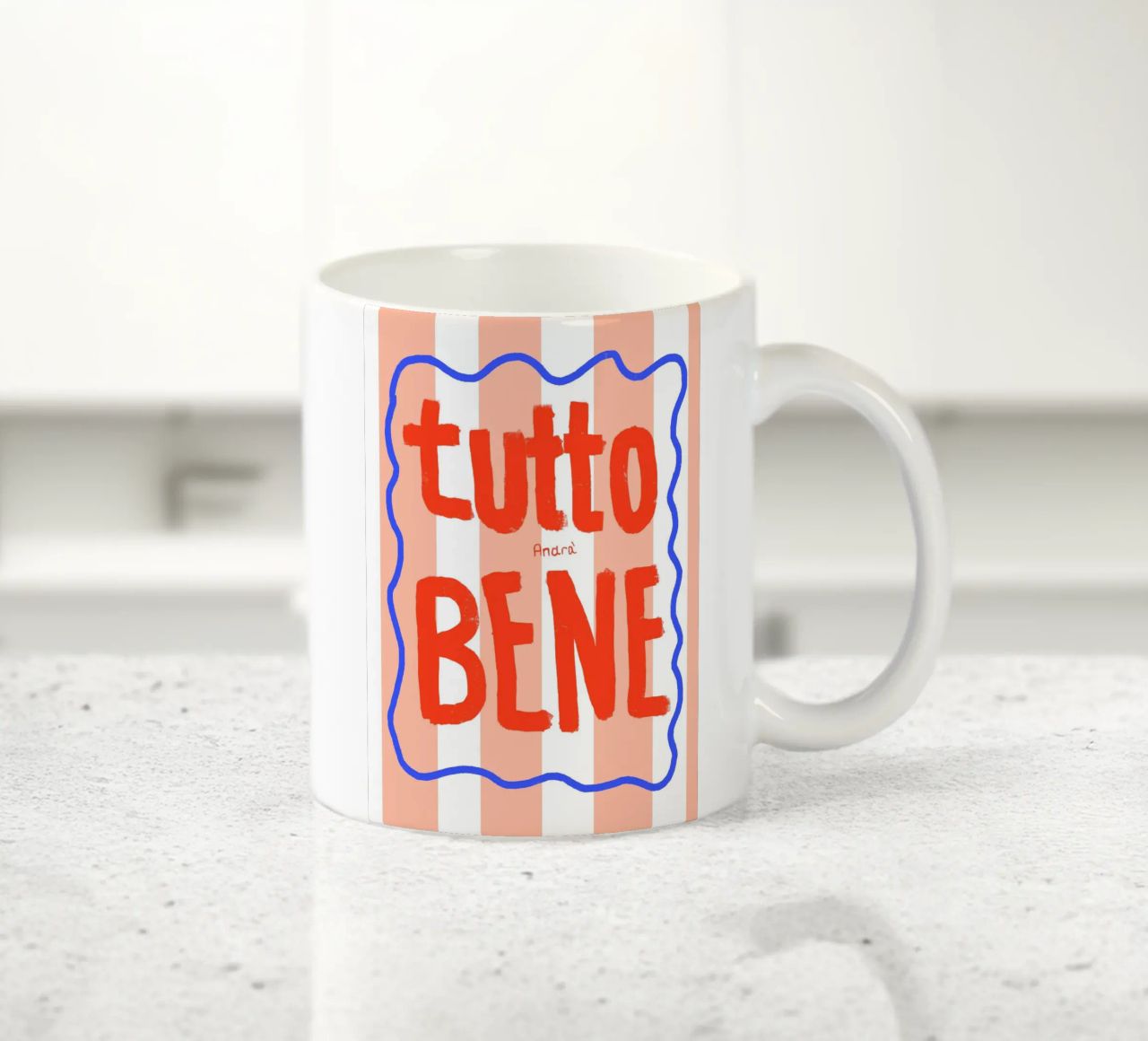 Tutto Bene Keramik Tasse von Hej Ibiza by Ute Arnold