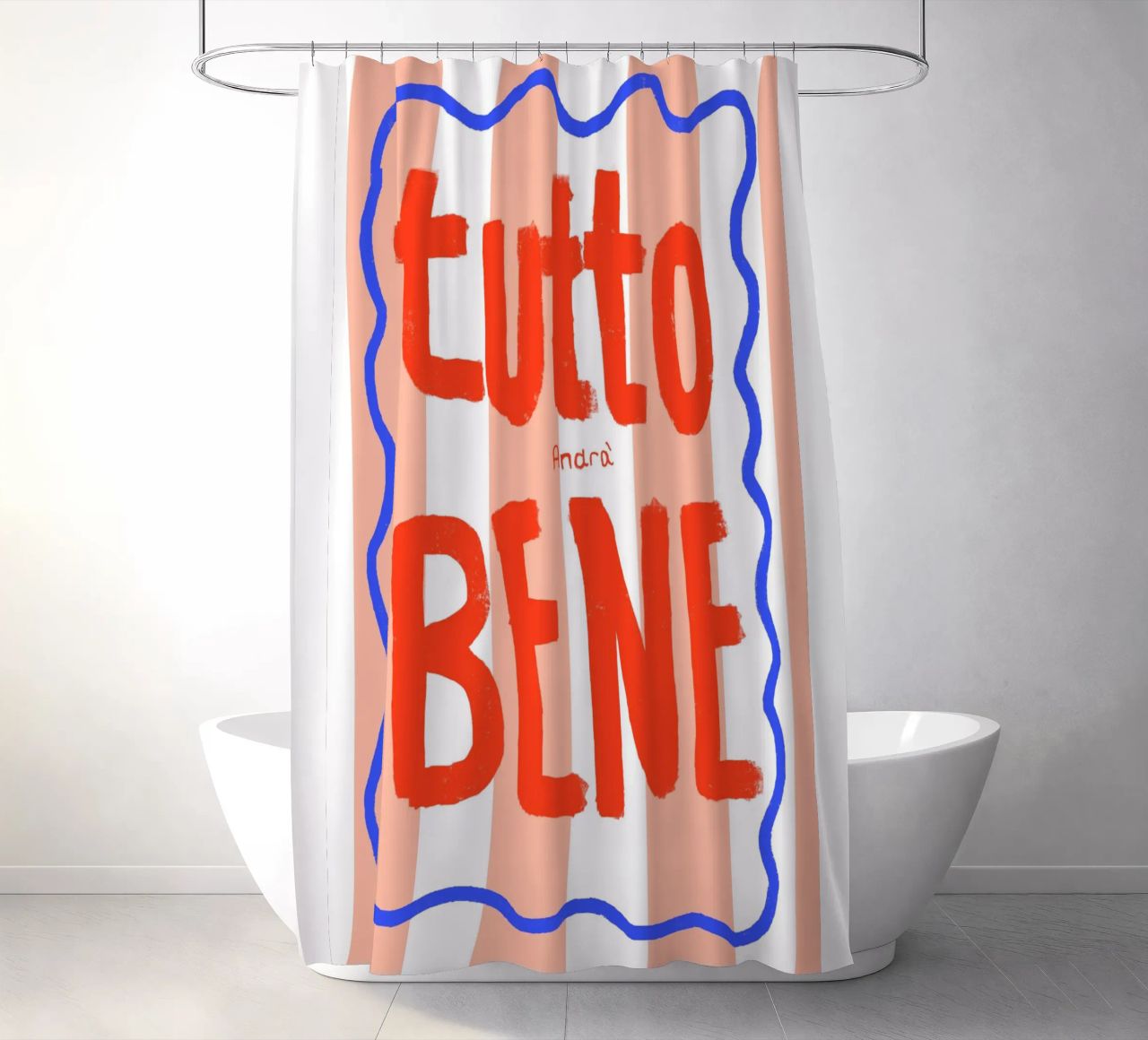 Tutto Bene Duschvorhang von Hej Ibiza by Ute Arnold