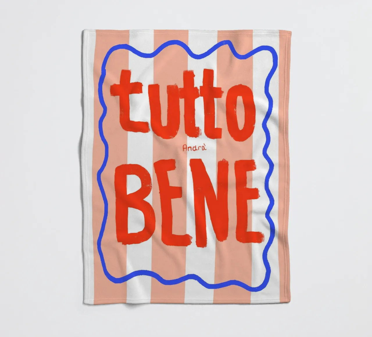 Tutto Bene fleece blanket by Hej Ibiza by Ute Arnold