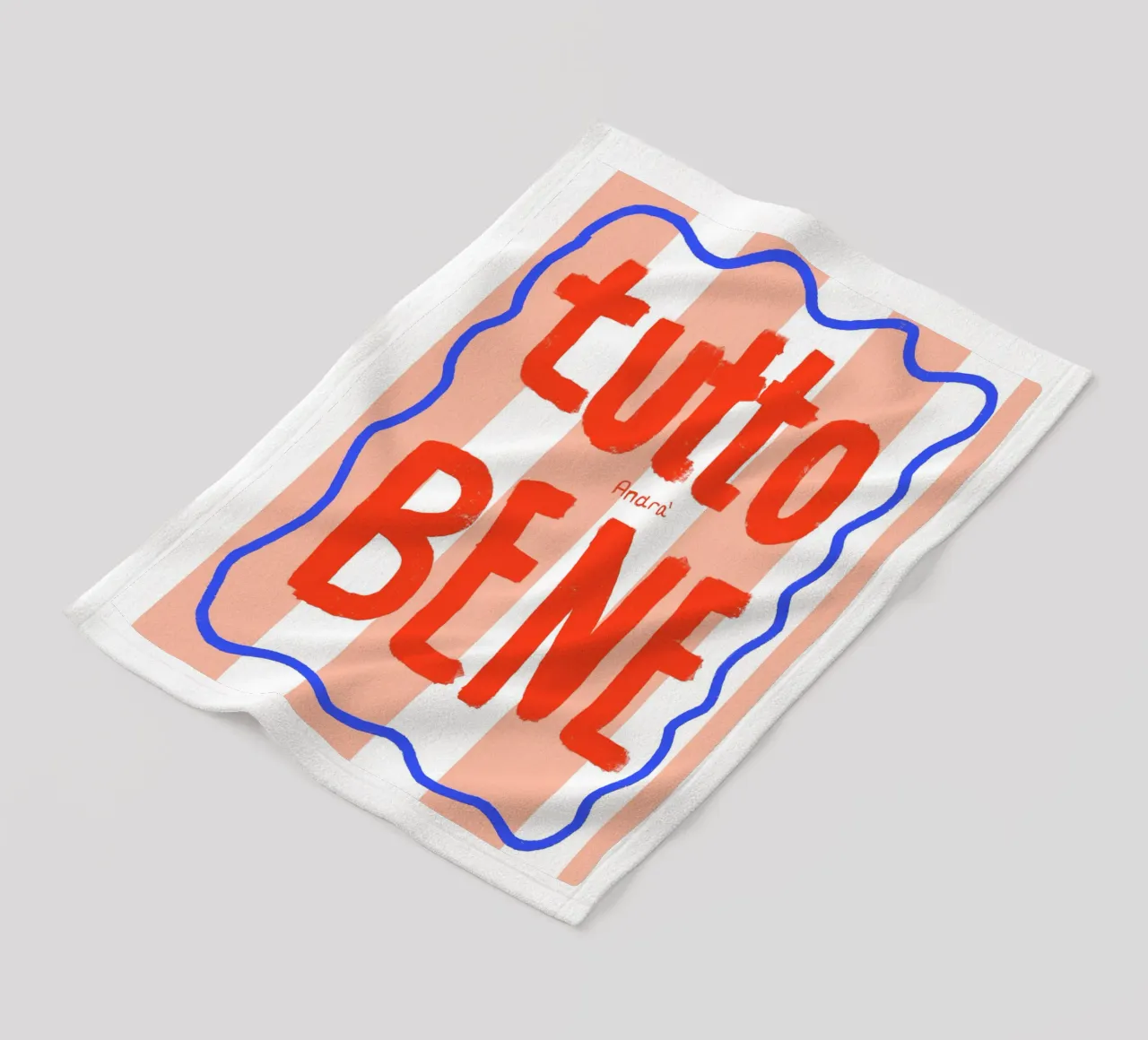 Tutto Bene fleece blanket by Hej Ibiza by Ute Arnold