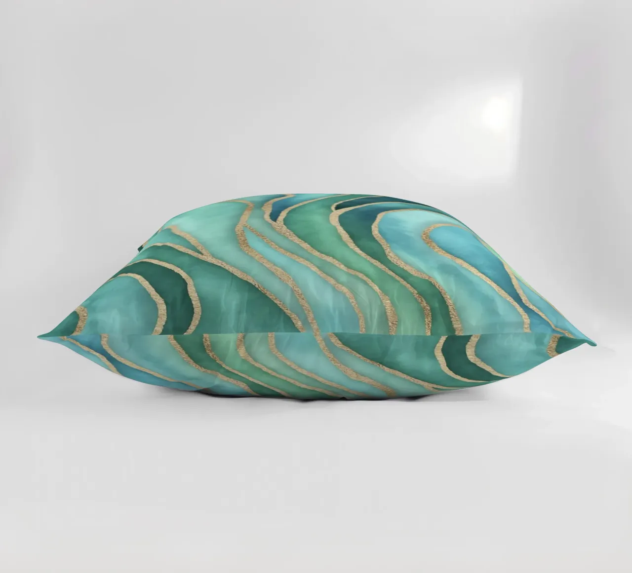 Maree di Calma Acqua Oro cuscino da Andrea Haase Contemporary Timeless