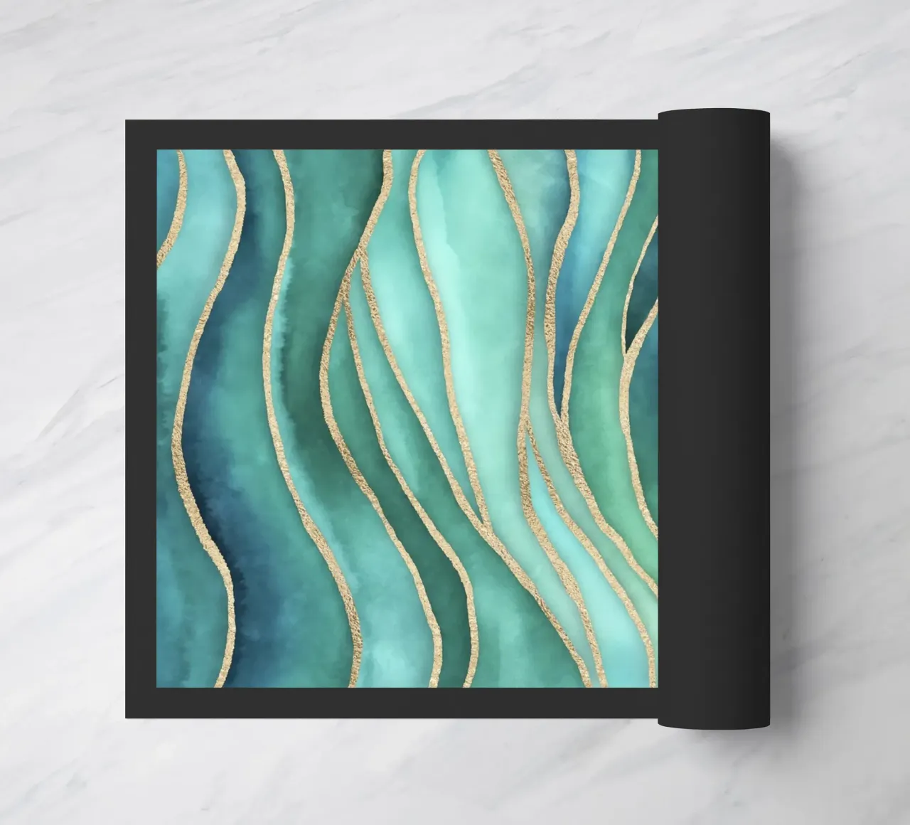 Maree di Calma Acqua Oro zerbino da Andrea Haase Contemporary Timeless