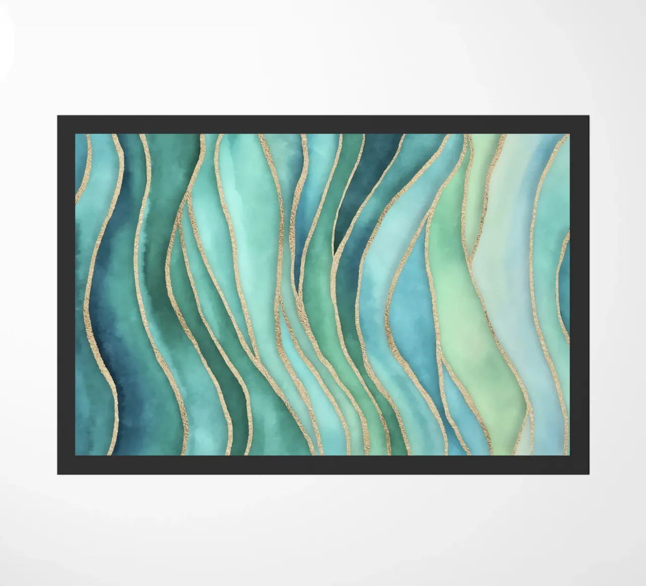 Maree di Calma Acqua Oro zerbino da Andrea Haase Contemporary Timeless