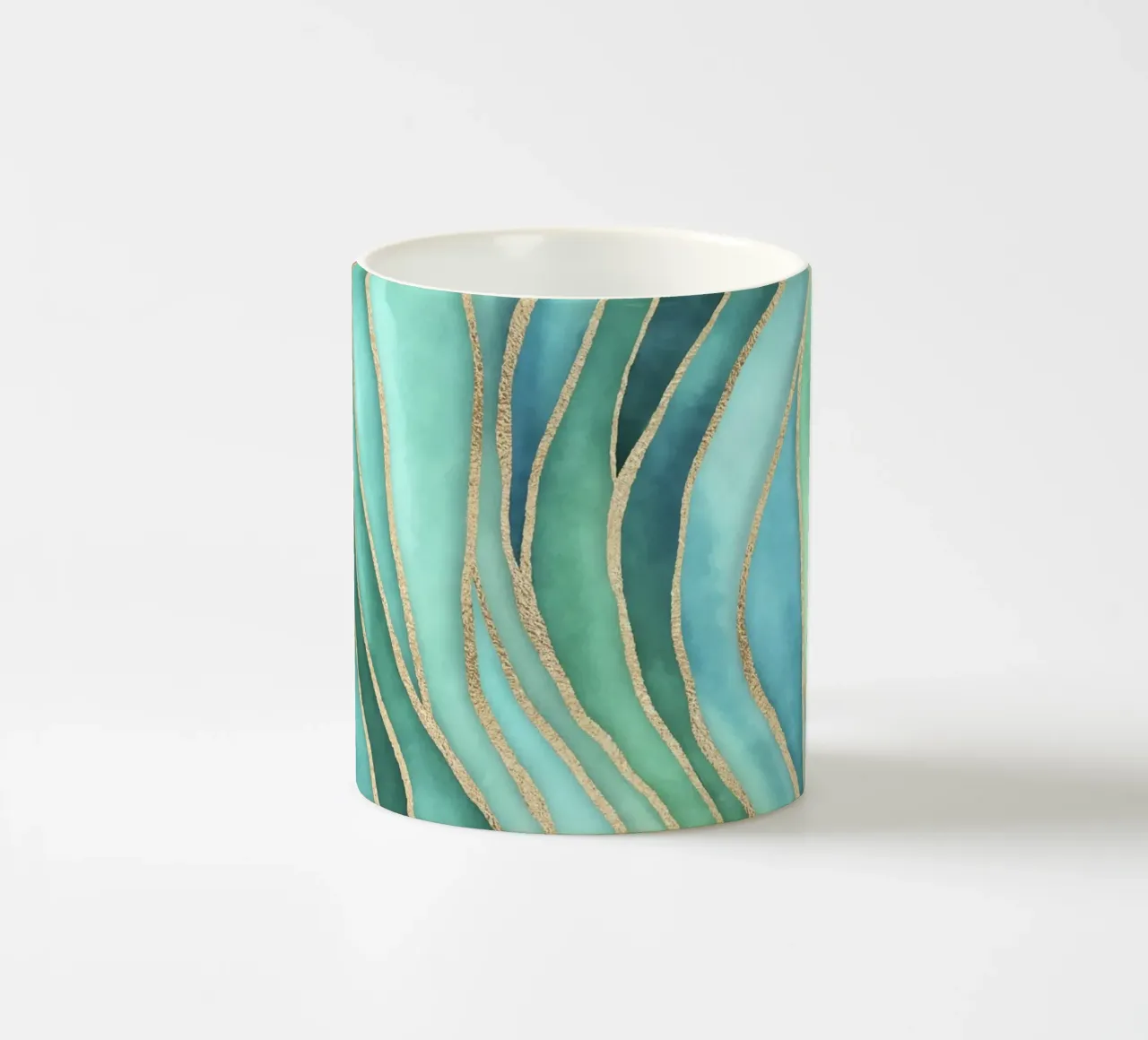 Maree di Calma Acqua Oro tazza in ceramica da Andrea Haase Contemporary Timeless