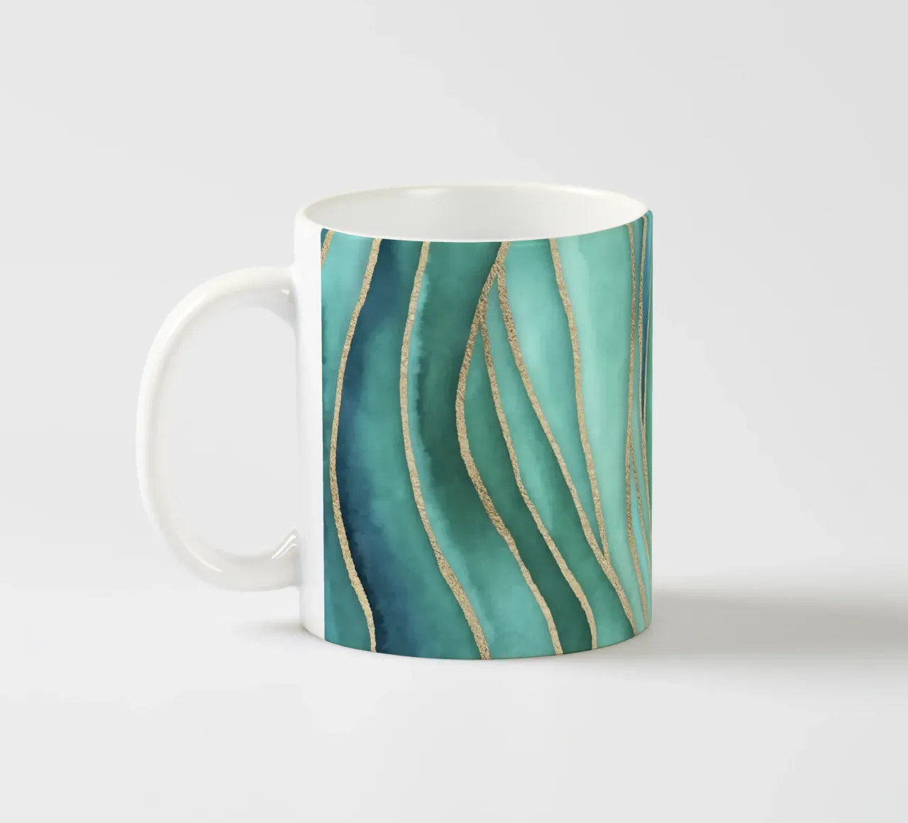 Maree di Calma Acqua Oro tazza in ceramica da Andrea Haase Contemporary Timeless