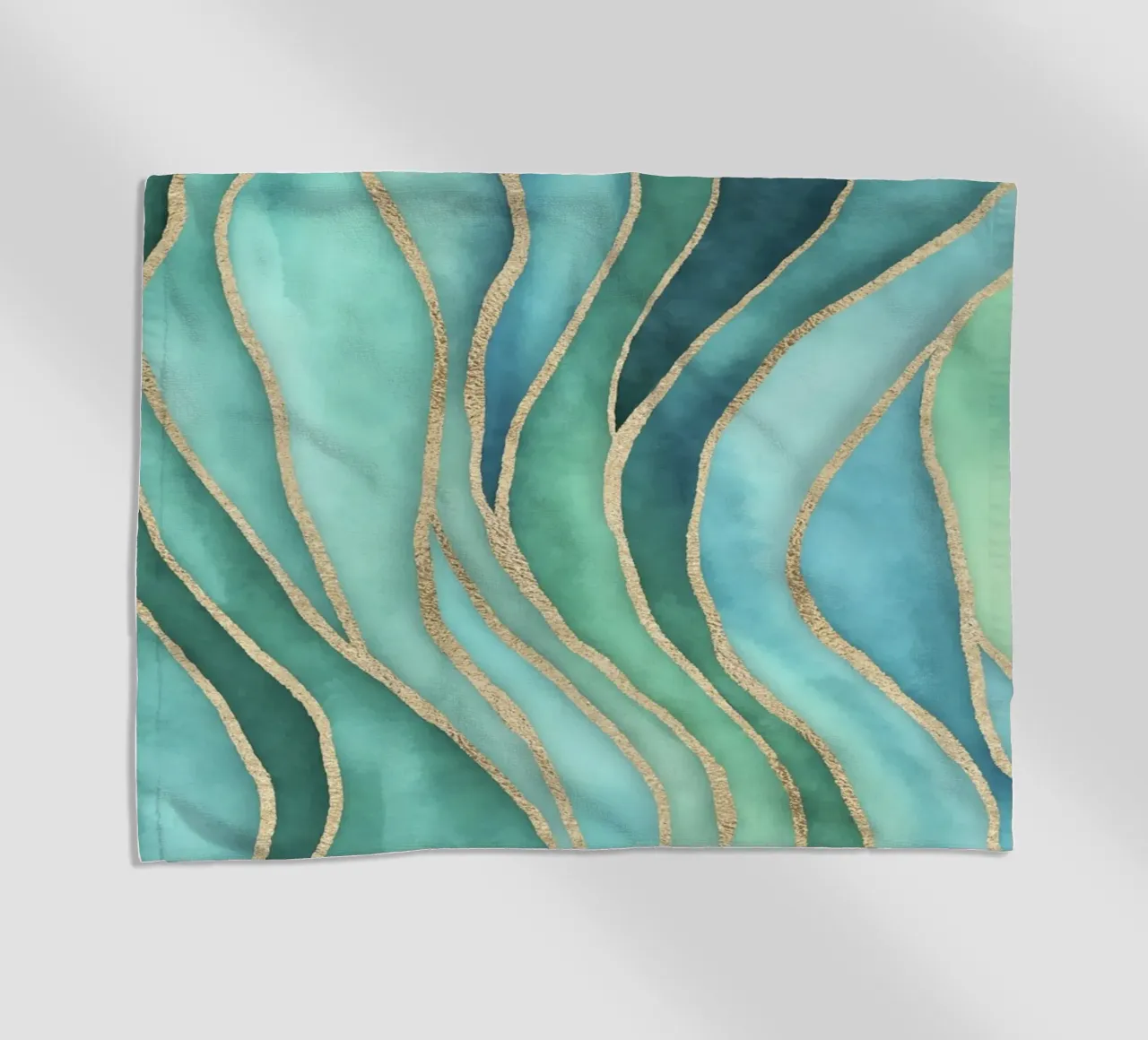 Maree di Calma Acqua Oro telo mare da Andrea Haase Contemporary Timeless