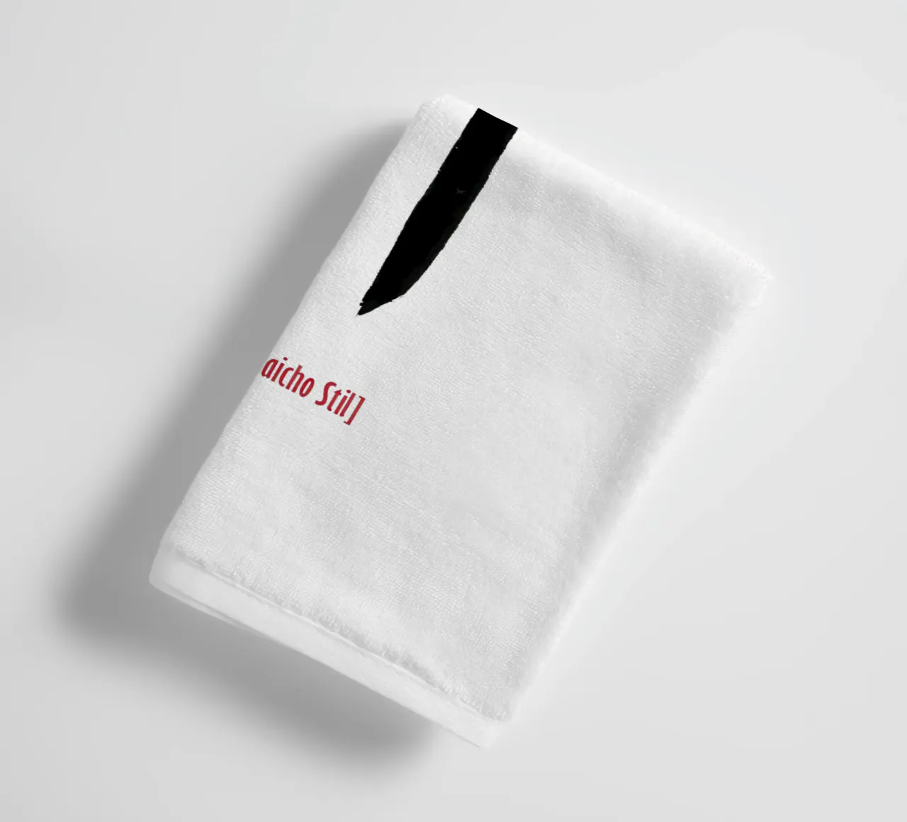 Zen in Chinese Kaisho script | ink calligraphy towel by Autofocus