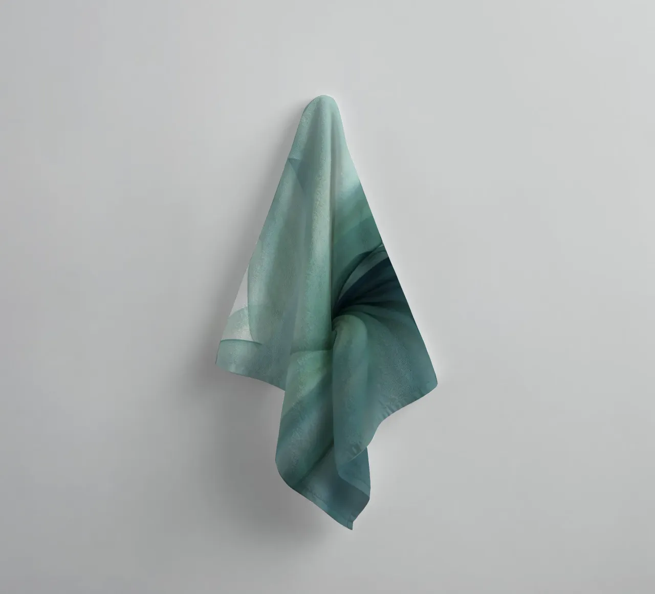 Tranquil Flow Abstracte Dimensie-inkt groenblauw badhanddoek van Andrea Haase Contemporary Timeless