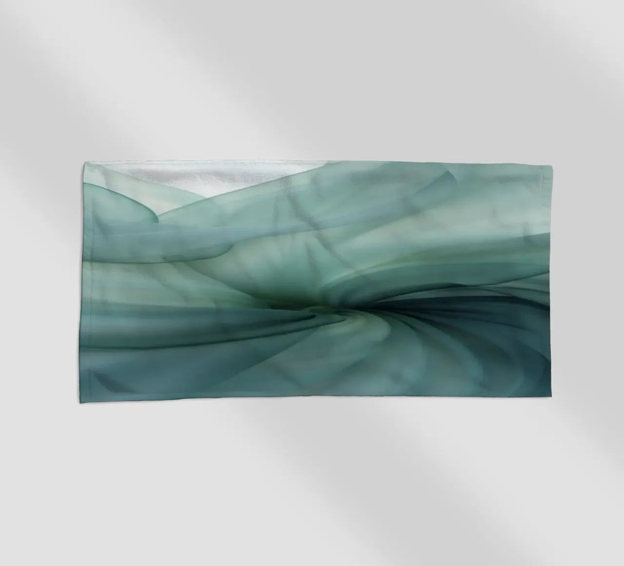 Dimensione astratta Tranquil Flow Inchiostro verde acqua telo mare da Andrea Haase Contemporary Timeless