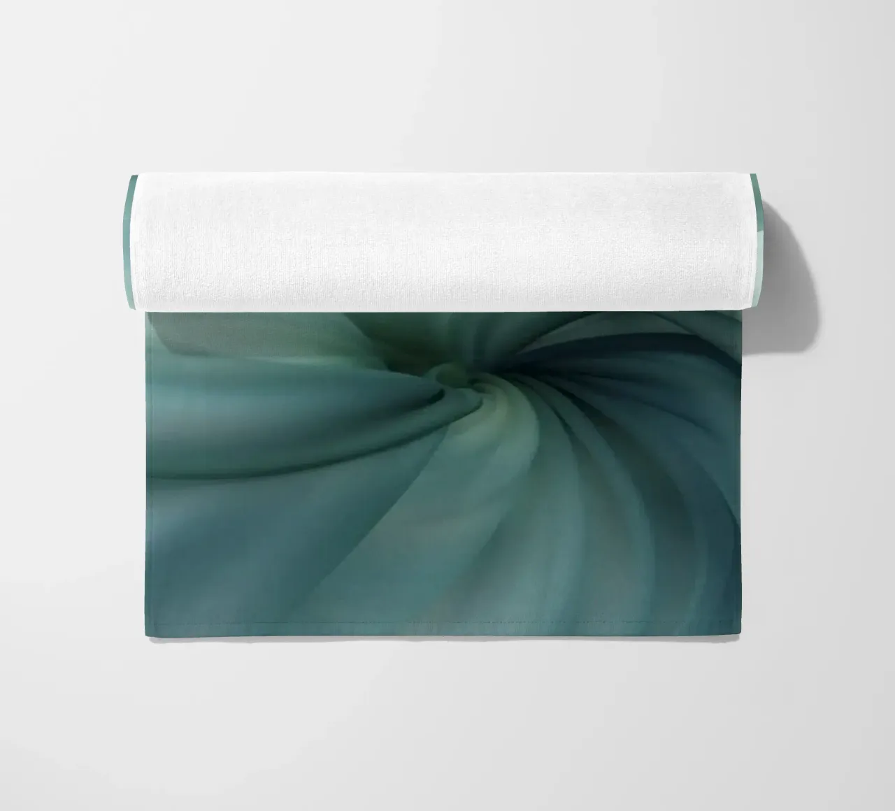 Dimensione astratta Tranquil Flow Inchiostro verde acqua telo mare da Andrea Haase Contemporary Timeless