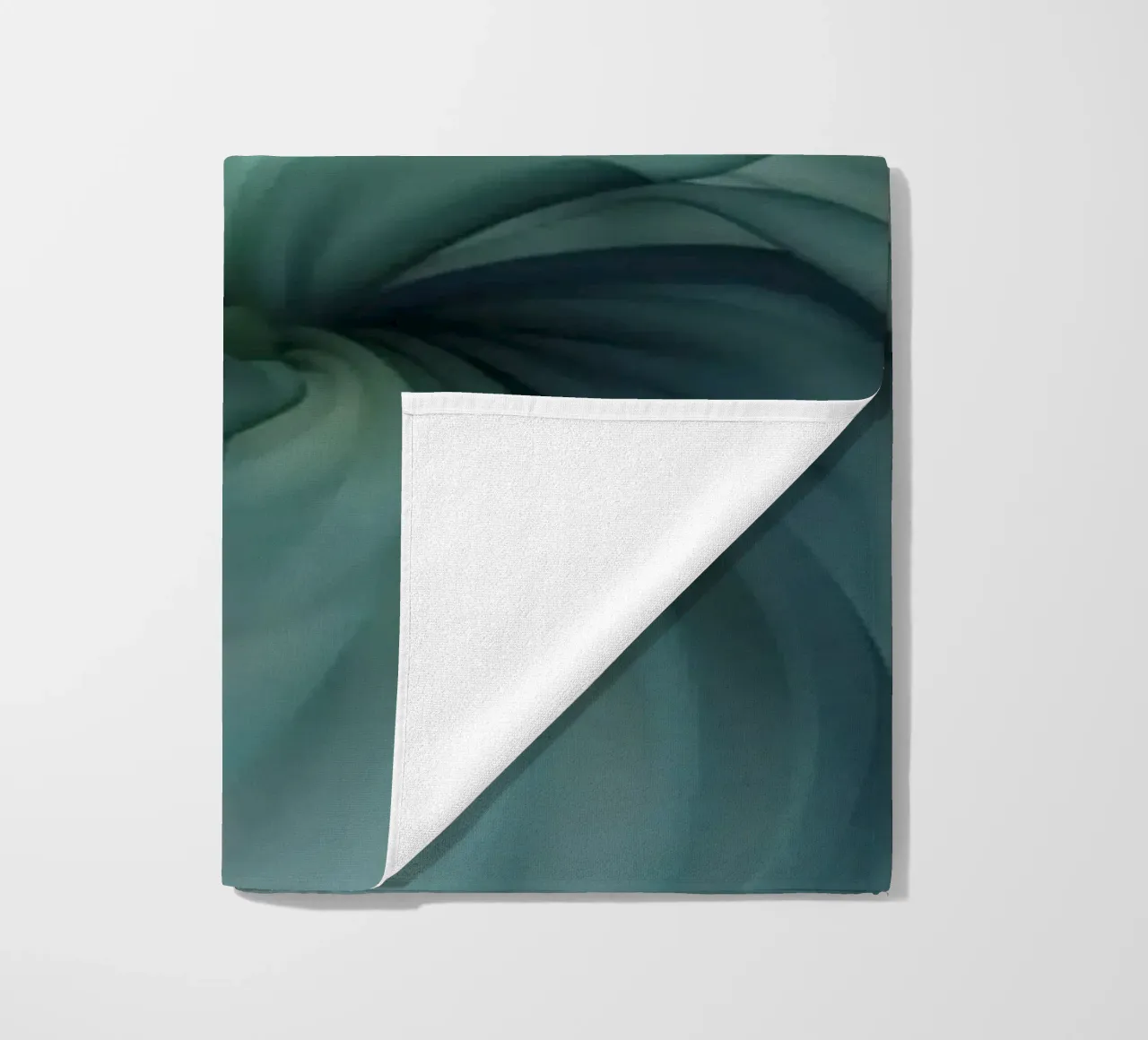 Dimensione astratta Tranquil Flow Inchiostro verde acqua telo mare da Andrea Haase Contemporary Timeless
