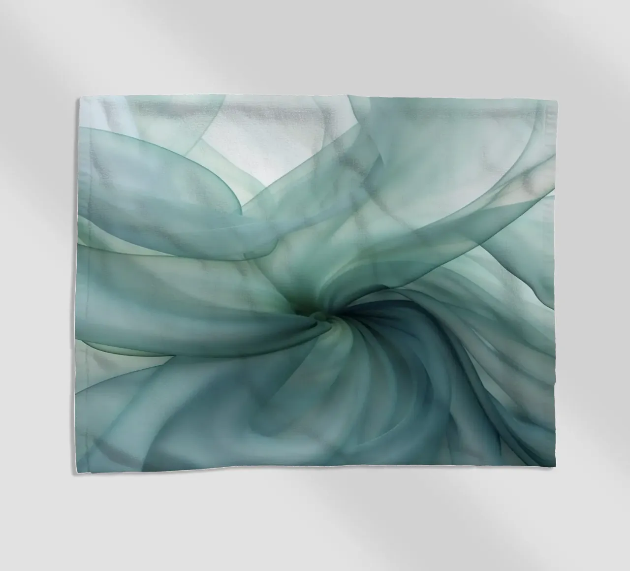 Dimensione astratta Tranquil Flow Inchiostro verde acqua telo mare da Andrea Haase Contemporary Timeless