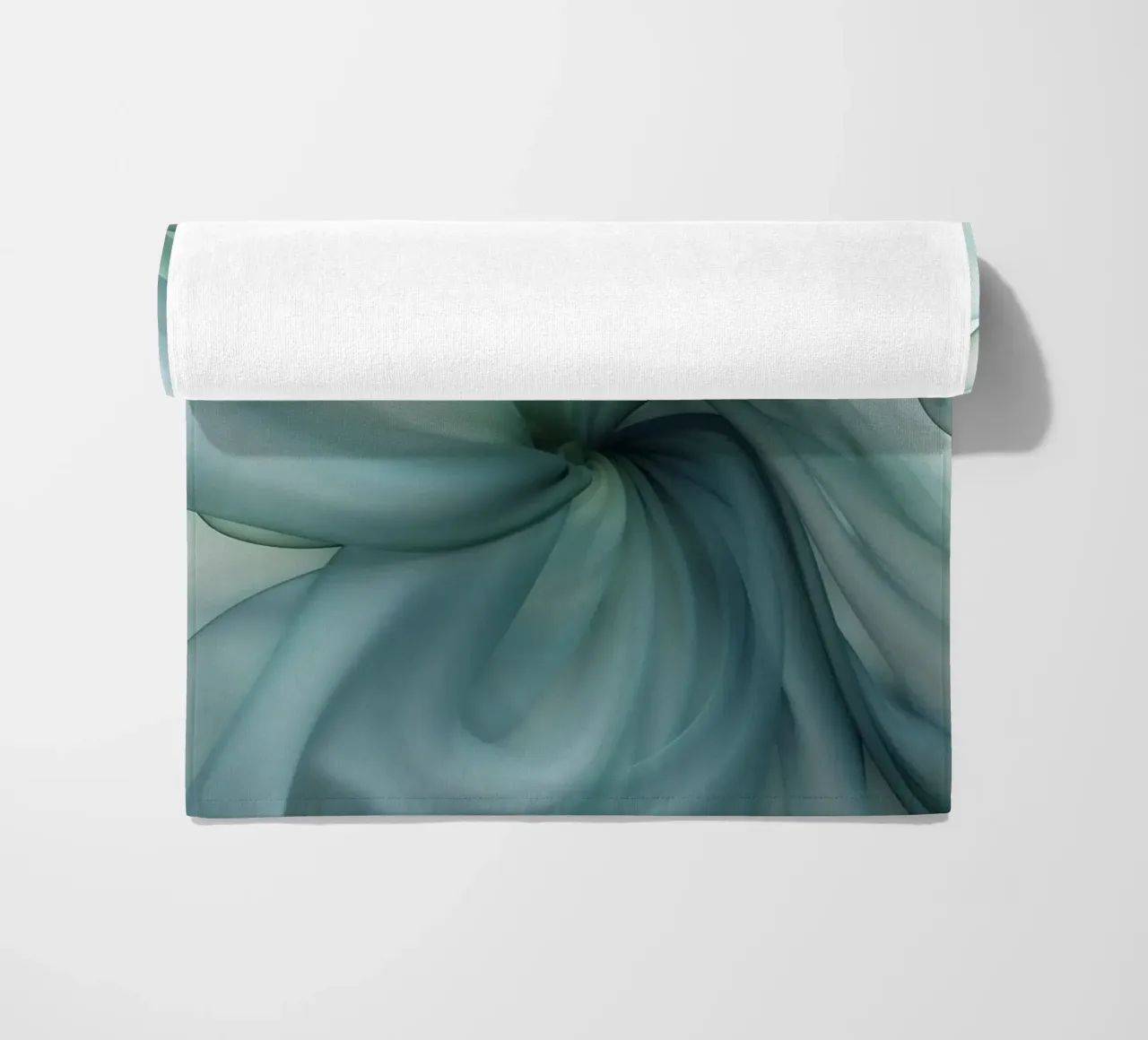 Dimensione astratta Tranquil Flow Inchiostro verde acqua telo mare da Andrea Haase Contemporary Timeless