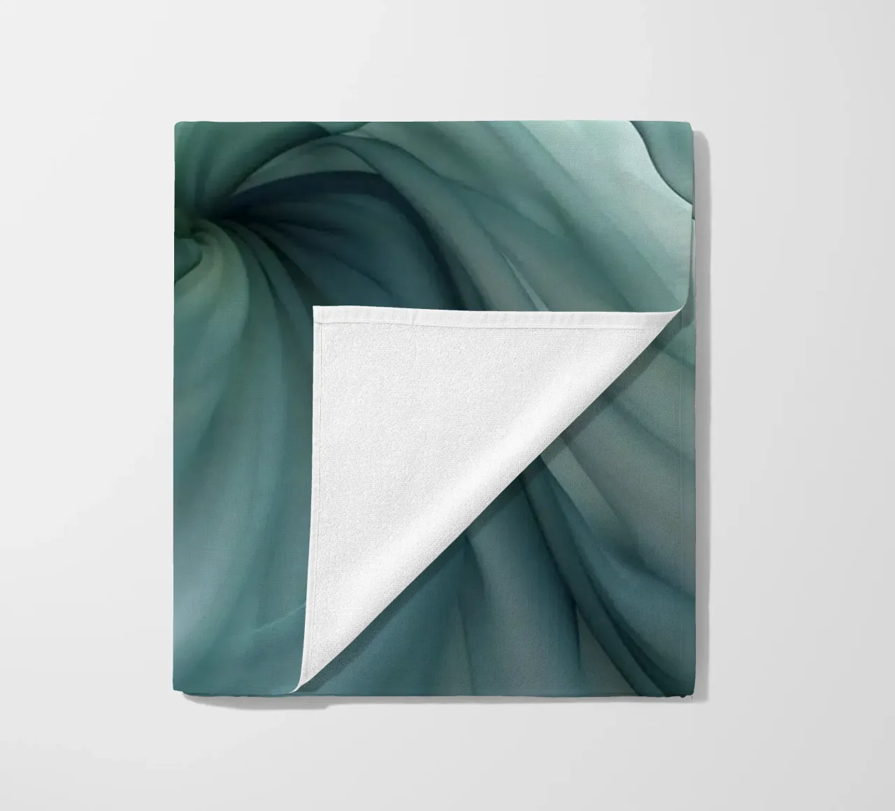 Dimensione astratta Tranquil Flow Inchiostro verde acqua telo mare da Andrea Haase Contemporary Timeless