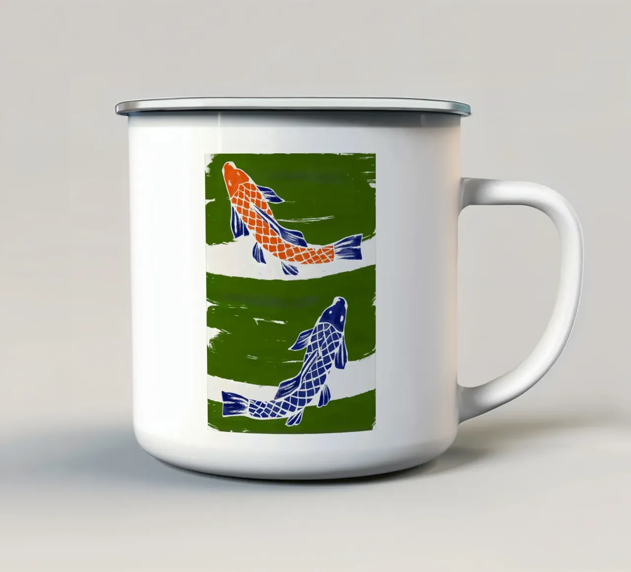 Armonia delle Koi tazza in smalto da Studio Sori